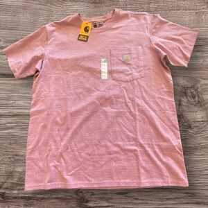 NWT Carhartt Women’s Size Large Loose Fit Pink Heather Short Sleeve T-Shirt